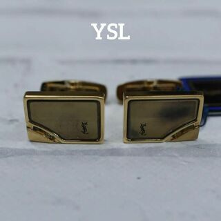 イヴサンローラン(Yves Saint Laurent)の【匿名配送】YSL イヴサンローラン カフス ゴールド ロゴ シンプル 2(カフリンクス)