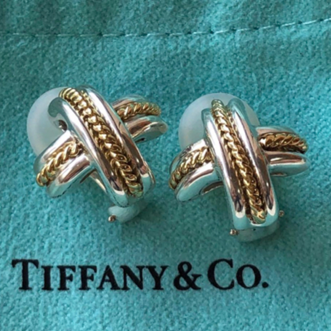 Tiffany & Co.(ティファニー)の美品　ティファニー シグネチャー イヤリング　925×750コンビ レディースのアクセサリー(イヤリング)の商品写真