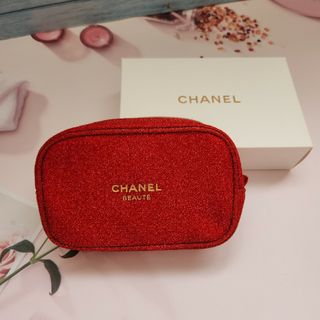 シャネル(CHANEL)の【新品】CHANEL　シャネル ノベルティポーチ ラメ入り　レッド(ポーチ)