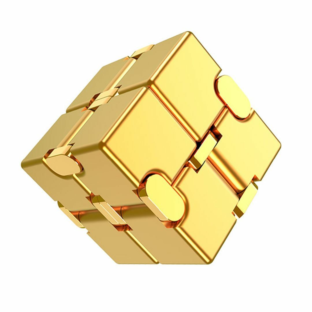 【色: 強化版 ゴールド】インフィニティキューブ Infinity Cube マ キッズ/ベビー/マタニティのキッズ/ベビー/マタニティ その他(その他)の商品写真