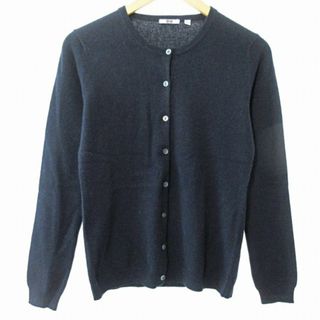 ユニクロ(UNIQLO)のユニクロ UNIQLO カシミア カーディガン ニット 長袖 ネイビー 紺 M(カーディガン)