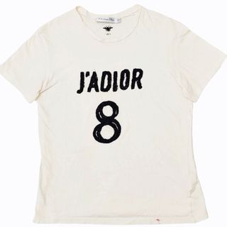 クリスチャンディオール(Christian Dior)のクリスチャンディオール J`ADIOR 8 スパンコール刺繡 Tシャツ 白 XS(Tシャツ(半袖/袖なし))