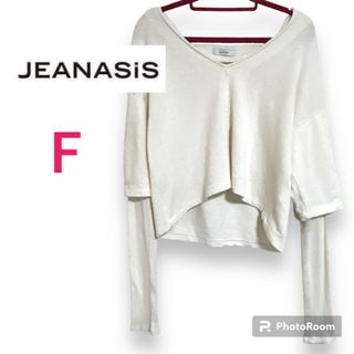 JEANASiS ジーナシス  ドッキング　カットソー　オフホワイト F