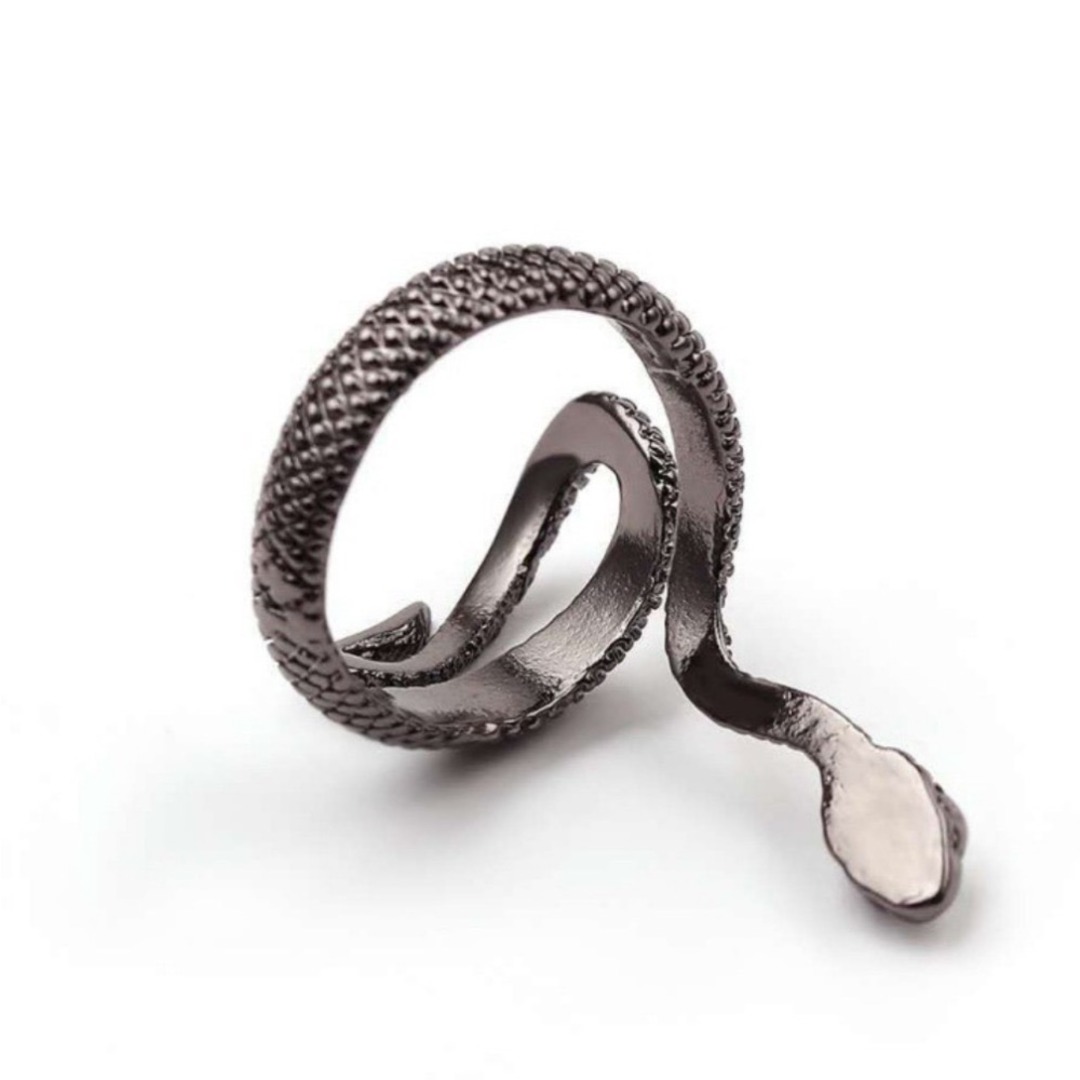 【残り一点！】指輪　蛇　大蛇　フリーサイズ　個性的　リング　男 メンズのアクセサリー(リング(指輪))の商品写真