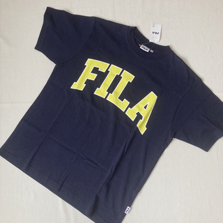FILA - フィラ/綿100%Tシャツ/半袖/ネイビー/男女兼用/Mサイズ