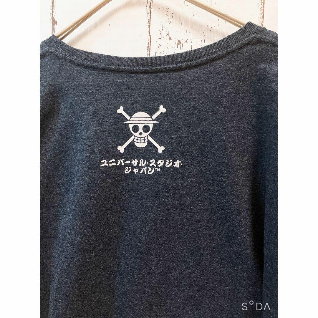 ONE PIECE(ワンピース)の【限定品】USJ ワンピース コラボ　Tシャツ　和風ロゴ エンタメ/ホビーのアニメグッズ(その他)の商品写真