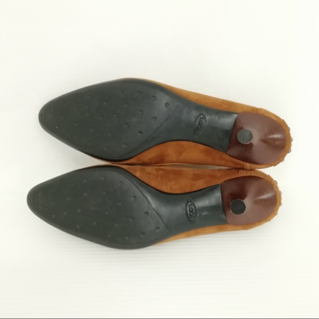 TOD'S(トッズ)のタッセル ローファー スウェード パンプス 36 ブラウン レディースの靴/シューズ(ハイヒール/パンプス)の商品写真