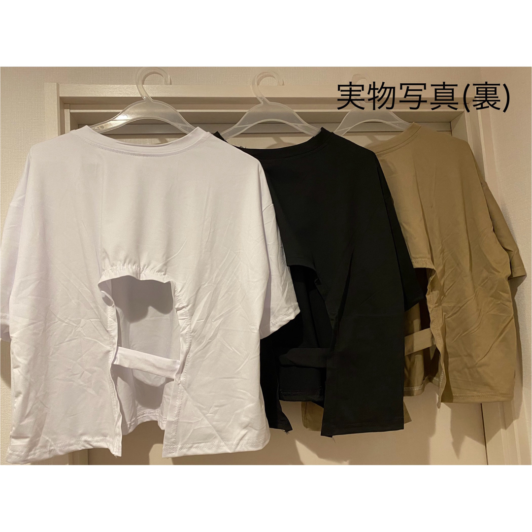 新品　レディース　トップス　M ブラック　Tシャツ　可愛い　シンプル　韓国　無地 レディースのトップス(Tシャツ(半袖/袖なし))の商品写真