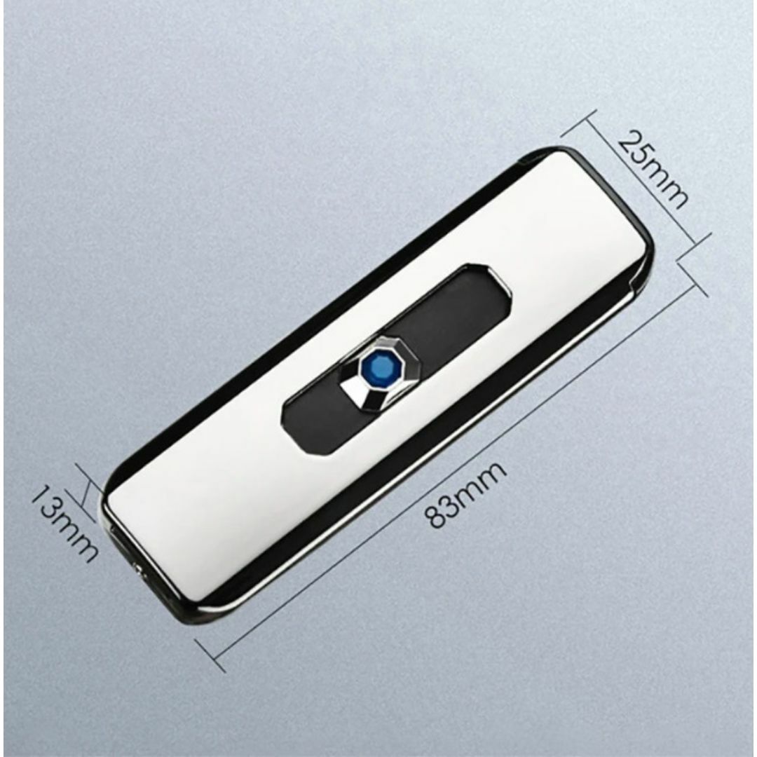USB 充電式 ライター 電子ライター 黒　ブラック タバコ　軽量 メンズのファッション小物(タバコグッズ)の商品写真