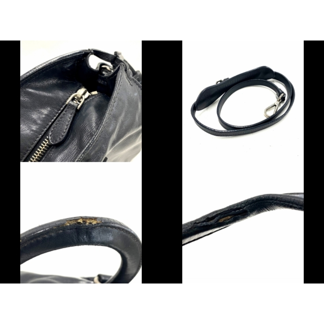 PRADA(プラダ)のPRADA(プラダ) ハンドバッグ トライアングルロゴ 黒 レザー レディースのバッグ(ハンドバッグ)の商品写真