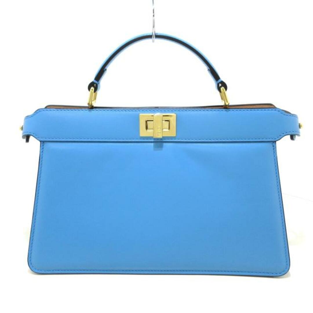 FENDI(フェンディ)のFENDI(フェンディ) ハンドバッグ美品  ピーカブー アイシーユー イーストウエスト 8BN323-ADYC ライトブルー レザー レディースのバッグ(ハンドバッグ)の商品写真