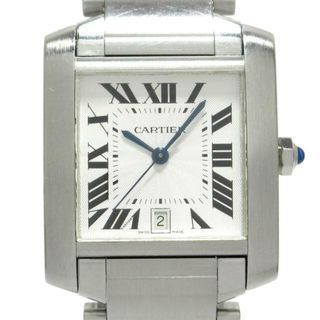 カルティエ(Cartier)のCartier(カルティエ) 腕時計 タンクフランセーズLM W51002Q3 メンズ SS 白(その他)