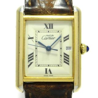 カルティエ(Cartier)のCartier(カルティエ) 腕時計 マストタンクヴェルメイユ W1013754 メンズ 925×クロコダイルベルト アイボリー(その他)