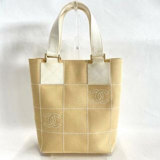 シャネル(CHANEL)のCHANEL(シャネル) トートバッグ レディース ワイルドステッチ/チョコバー ベージュ×アイボリー ココマーク キャンバス(トートバッグ)