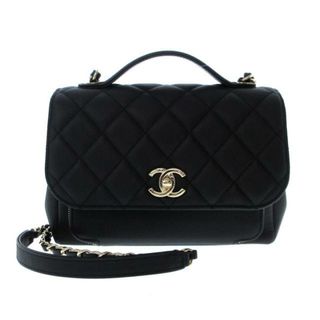 シャネル(CHANEL)のCHANEL(シャネル) ハンドバッグ レディース美品  マトラッセ/ビジネスアフィニティ A93607 黒 ゴールド金具/チェーンショルダー/フラップバッグ/2way グレインドカーフスキン(ハンドバッグ)