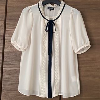 リッチミーニューヨーク(Riccimie New York)のリッチミーニューヨーク　フリルリボンピンタックシフォンブラウス(シャツ/ブラウス(半袖/袖なし))