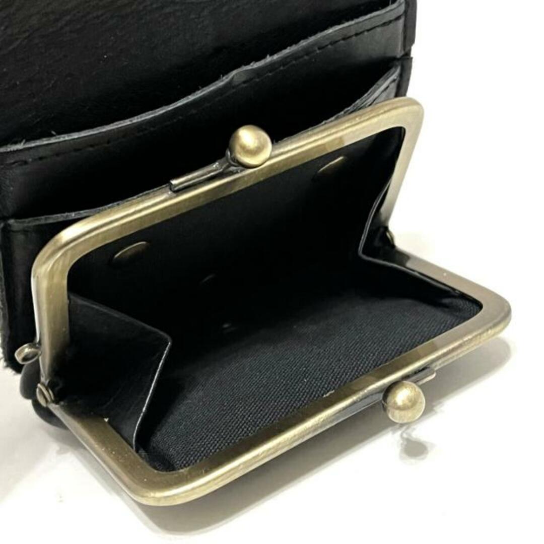 Kanmi.(カンミ)のkanmi(カンミ) 2つ折り財布 - 黒 ドット柄/がま口 レザー レディースのファッション小物(財布)の商品写真