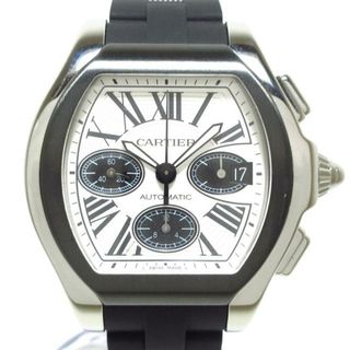 Cartier(カルティエ) 腕時計美品  ロードスタークロノグラフ W6206020 メンズ SS/ラバーベルト/クロノグラフ シルバー