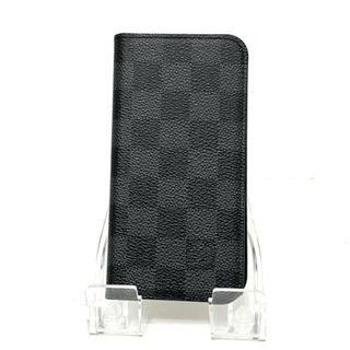 ルイヴィトン(LOUIS VUITTON)のLOUIS VUITTON(ルイヴィトン) 携帯電話ケース ダミエグラフィット IPHONE7+&8+フォリオ N60218 ダミエグラフィット iPhoneケース/イニシャル刻印 ダミエ･グラフィット キャンバス(モバイルケース/カバー)