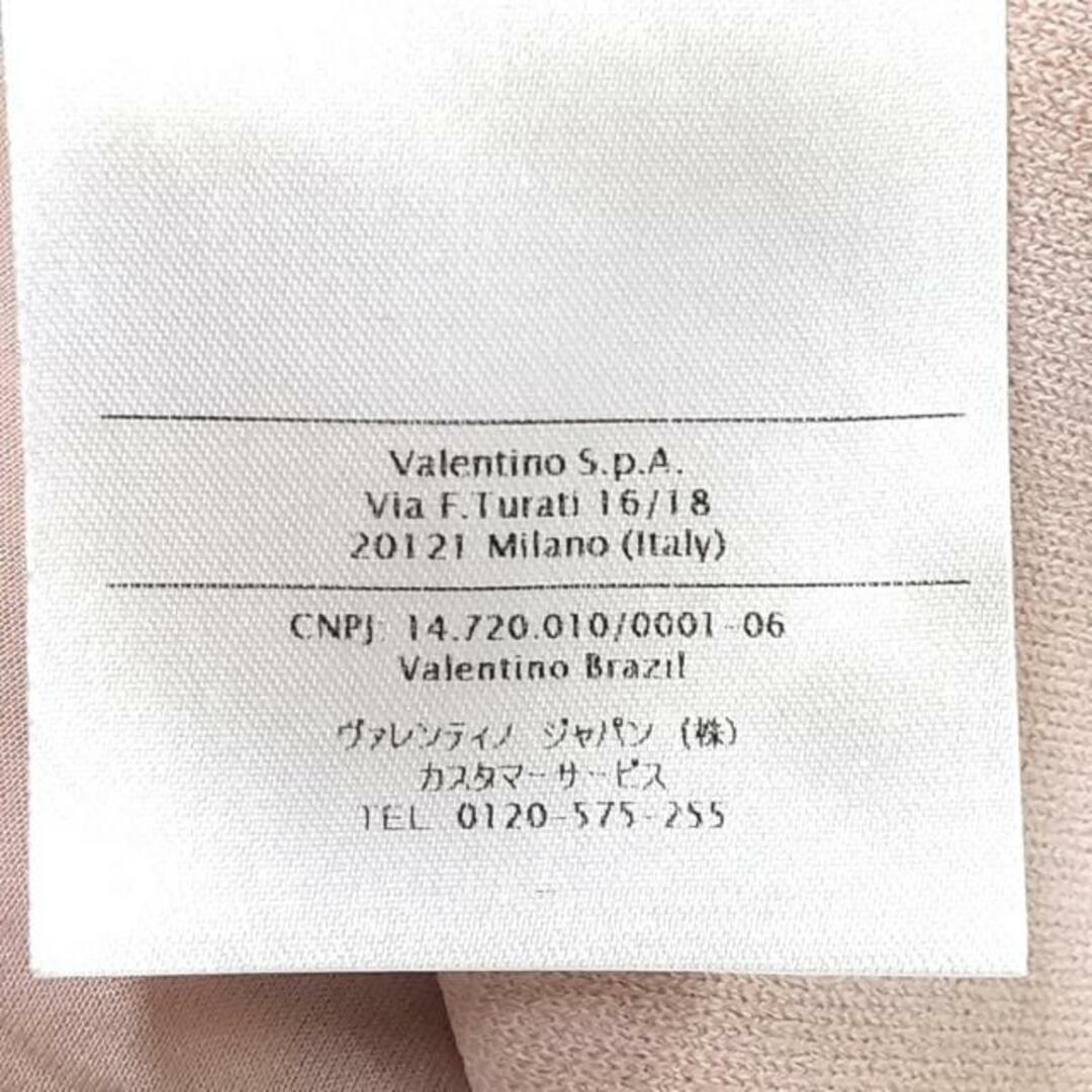 VALENTINO(ヴァレンティノ)のVALENTINO(バレンチノ) ワンピース サイズM レディース美品  - ピンクベージュ クルーネック/半袖/ひざ丈/レース レディースのワンピース(その他)の商品写真