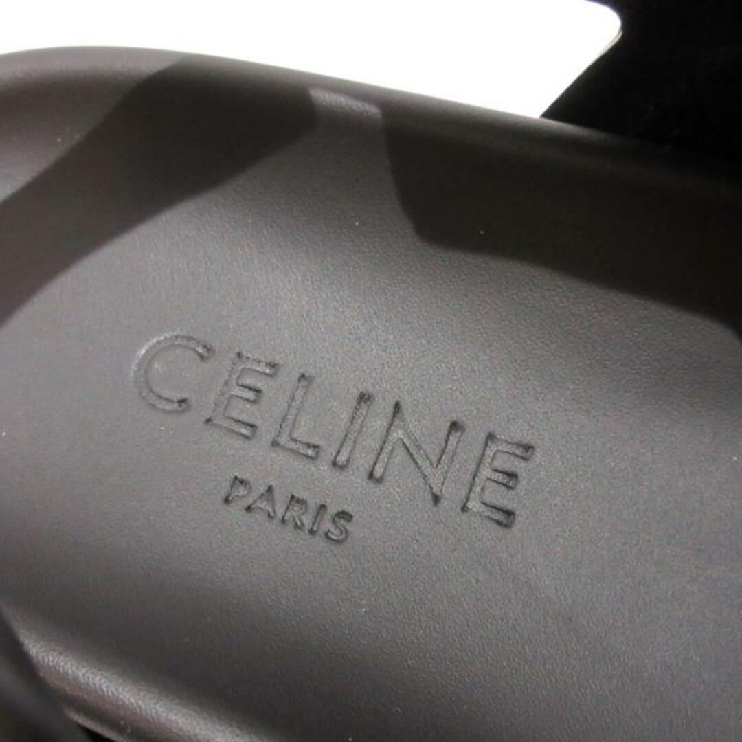 celine(セリーヌ)のCELINE(セリーヌ) サンダル 36 レディース美品  - 黒×アイボリー 化学繊維×レザー レディースの靴/シューズ(サンダル)の商品写真