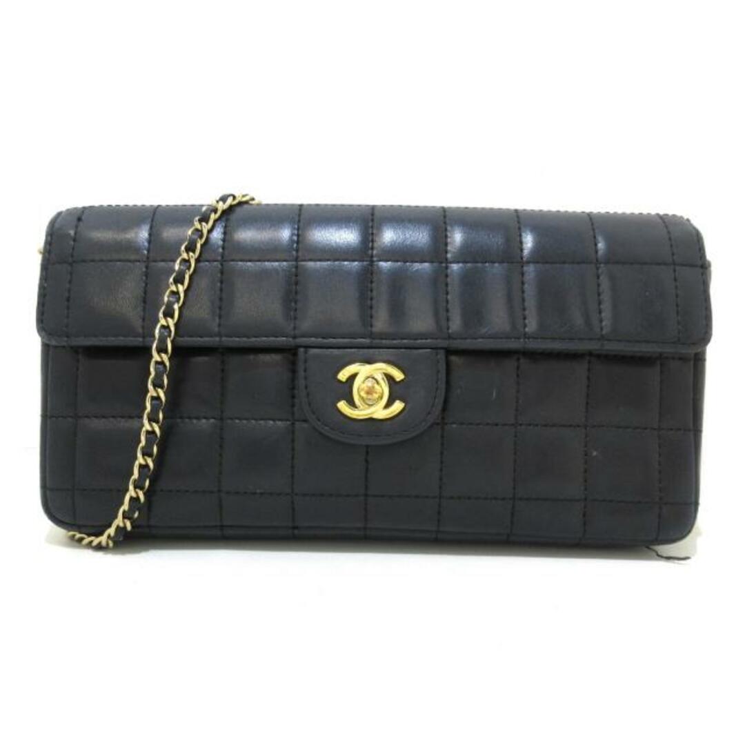 CHANEL(シャネル)のCHANEL(シャネル) ショルダーバッグ レディース チョコバー A15316 黒 チェーンショルダー/ゴールド金具 ラムスキン レディースのバッグ(ショルダーバッグ)の商品写真