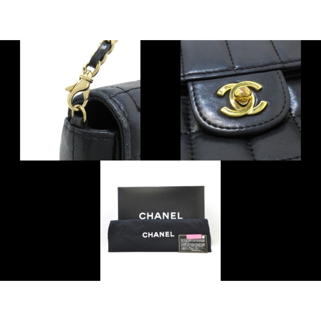 CHANEL(シャネル)のCHANEL(シャネル) ショルダーバッグ レディース チョコバー A15316 黒 チェーンショルダー/ゴールド金具 ラムスキン レディースのバッグ(ショルダーバッグ)の商品写真