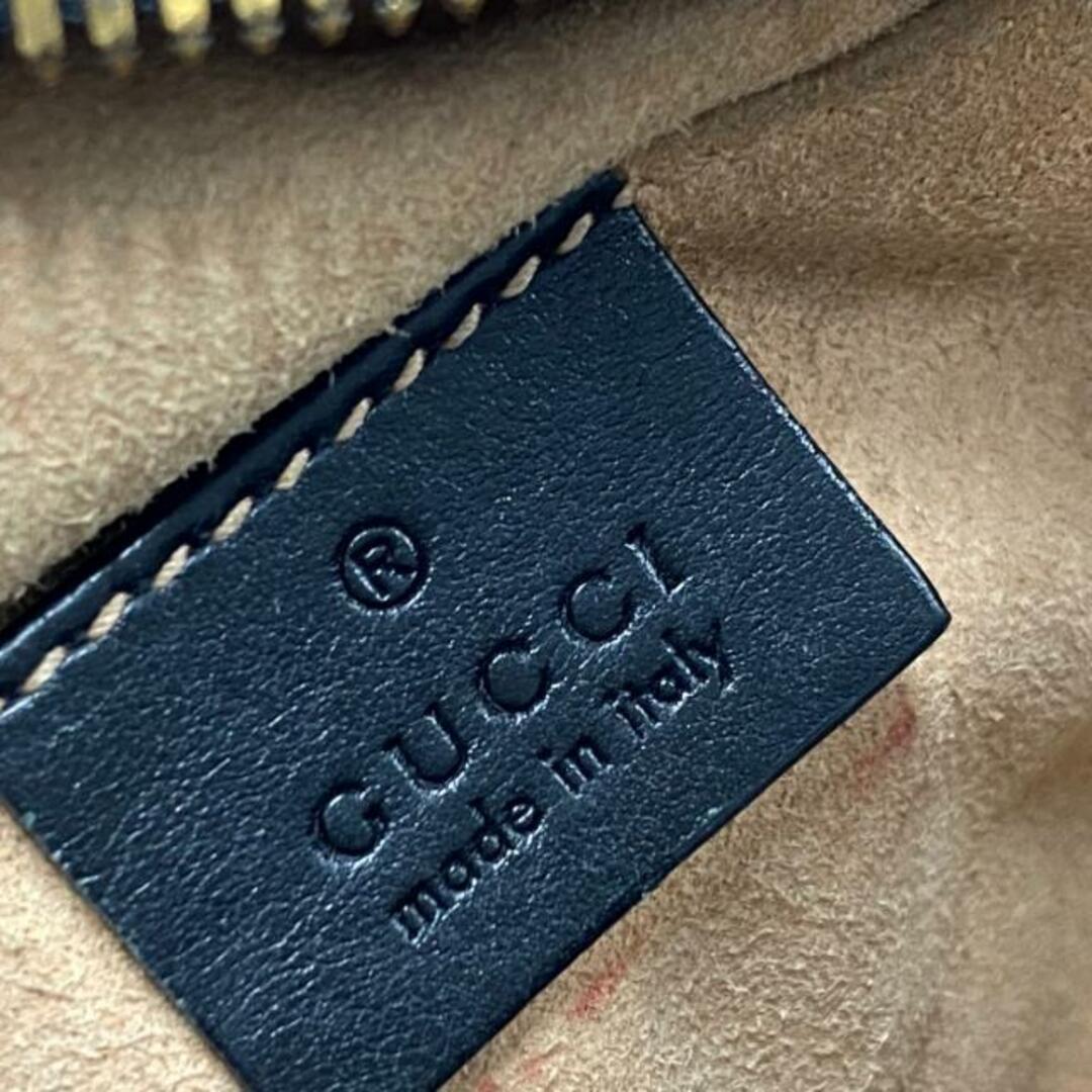 Gucci(グッチ)のGUCCI(グッチ) ショルダーバッグ GGマーモント 447632 黒 チェーンショルダー レザー レディースのバッグ(ショルダーバッグ)の商品写真