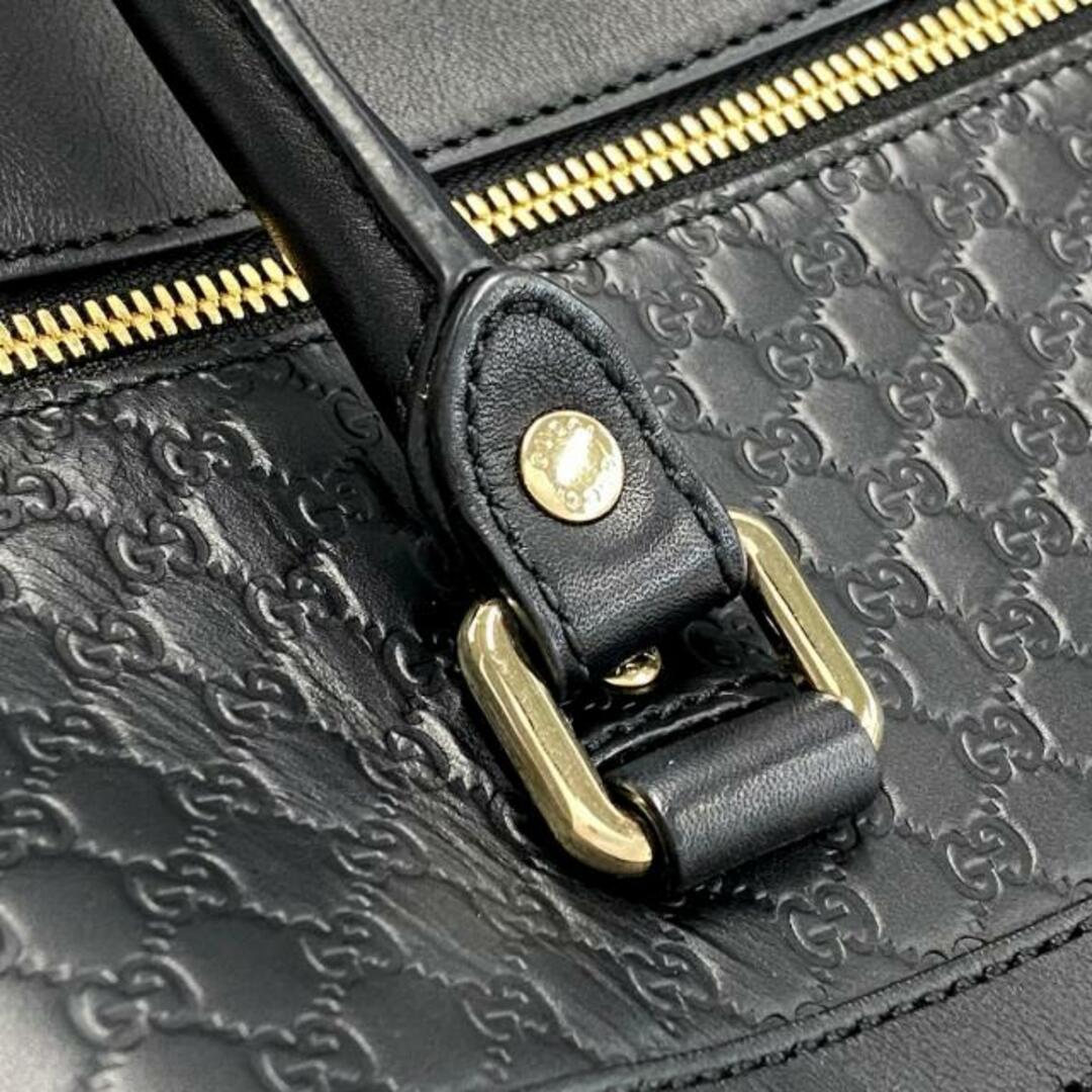 Gucci(グッチ)のGUCCI(グッチ) トートバッグ マイクログッチシマ 510290 黒 レザー レディースのバッグ(トートバッグ)の商品写真