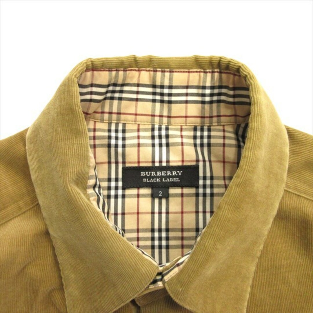 BURBERRY BLACK LABEL(バーバリーブラックレーベル)の美品 バーバリーブラックレーベル BURBERRY コーデュロイ シャツ メンズのトップス(シャツ)の商品写真