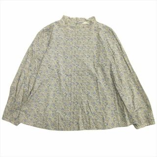 美品 パークス Parkes 花柄 プルオーバー シャツ ブラウス カットソー(シャツ/ブラウス(長袖/七分))