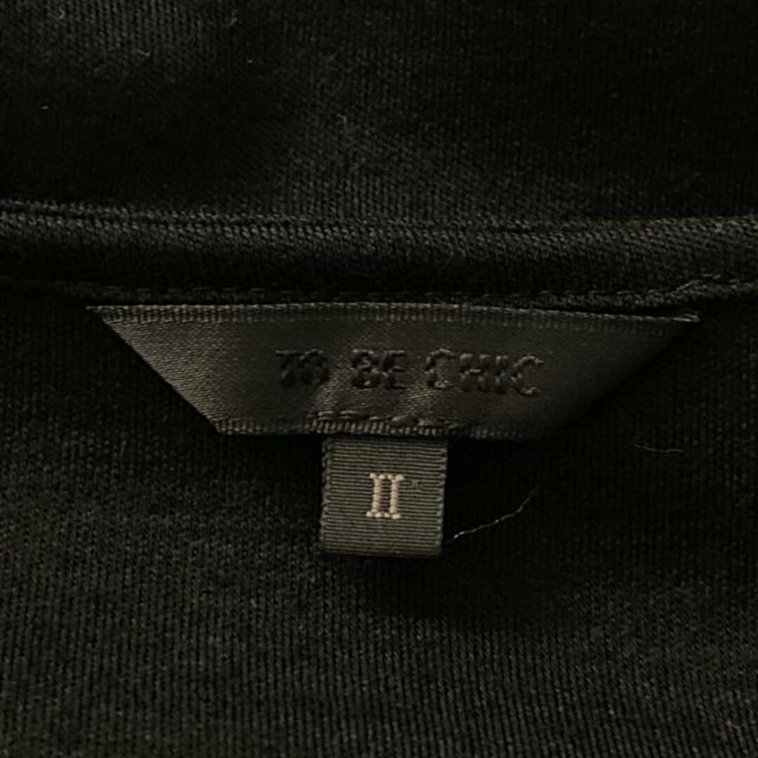 TO BE CHIC(トゥービーシック)のTO BE CHIC(トゥービーシック) 長袖カットソー サイズ2 M レディース - 黒 クルーネック/フリル レディースのトップス(カットソー(長袖/七分))の商品写真