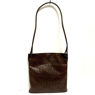 ボッテガヴェネタ(Bottega Veneta)のBOTTEGA VENETA(ボッテガヴェネタ) ショルダーバッグ美品  イントレチャート ダークブラウン レザー(ショルダーバッグ)