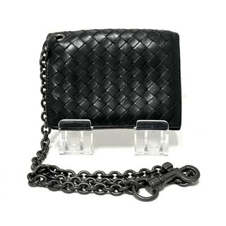 ボッテガヴェネタ(Bottega Veneta)のBOTTEGA VENETA(ボッテガヴェネタ) 札入れ イントレチャート 130683 黒 ウォレットチェーン付き レザー(財布)