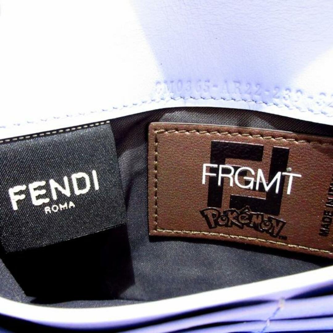 FENDI(フェンディ)のFENDI(フェンディ) 財布美品  チェーン コンチネンタル ウォレット,ズッカ柄 8M0365-AR22 ブラウン×ライトブルー×マルチ チェーンウォレット/ミニリュウ/×Fragment/×POKEMON(ポケモン) PVC(塩化ビニール)×レザー レディースのファッション小物(財布)の商品写真