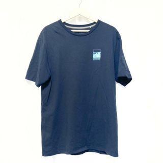 パタゴニア(patagonia)のPatagonia(パタゴニア) 半袖Tシャツ サイズM メンズ - ネイビー×ライトブルー クルーネック(Tシャツ/カットソー(半袖/袖なし))