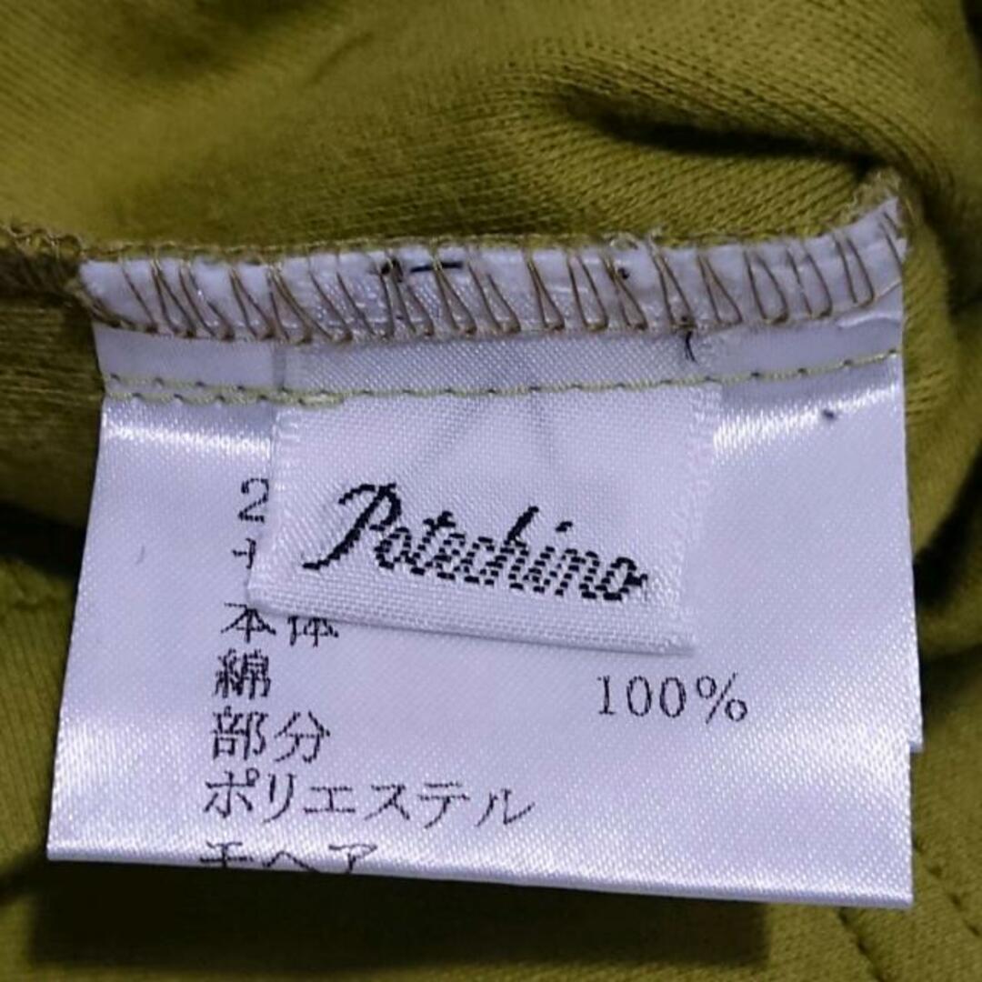 potechino(ポテチーノ) 長袖カットソー サイズ3 L レディース - ライトグリーン ハイネック/フラワー(花) レディースのトップス(カットソー(長袖/七分))の商品写真