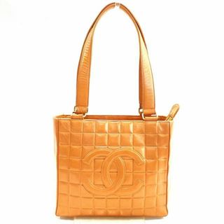 シャネル(CHANEL)のCHANEL(シャネル) ショルダーバッグ レディース チョコバー A17809 ピンクベージュ ゴールド金具 ラムスキン(ショルダーバッグ)