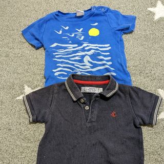 プチバトー(PETIT BATEAU)のプチバトー半袖Ｔシャツポロシャツ18m(Ｔシャツ)