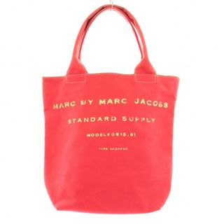 マークバイマークジェイコブス(MARC BY MARC JACOBS)のマークバイマークジェイコブス トートバッグ ハンドバッグ キャンバス ロゴ 赤(トートバッグ)