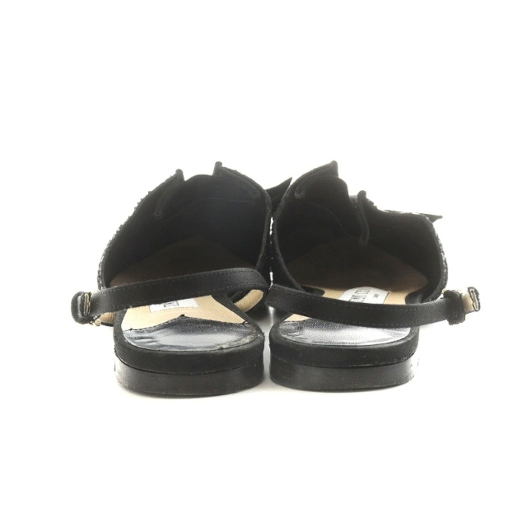 JIMMY CHOO(ジミーチュウ)のジミーチュウ ミュール ストラップ 36 23.0cm 黒 レディースの靴/シューズ(ミュール)の商品写真