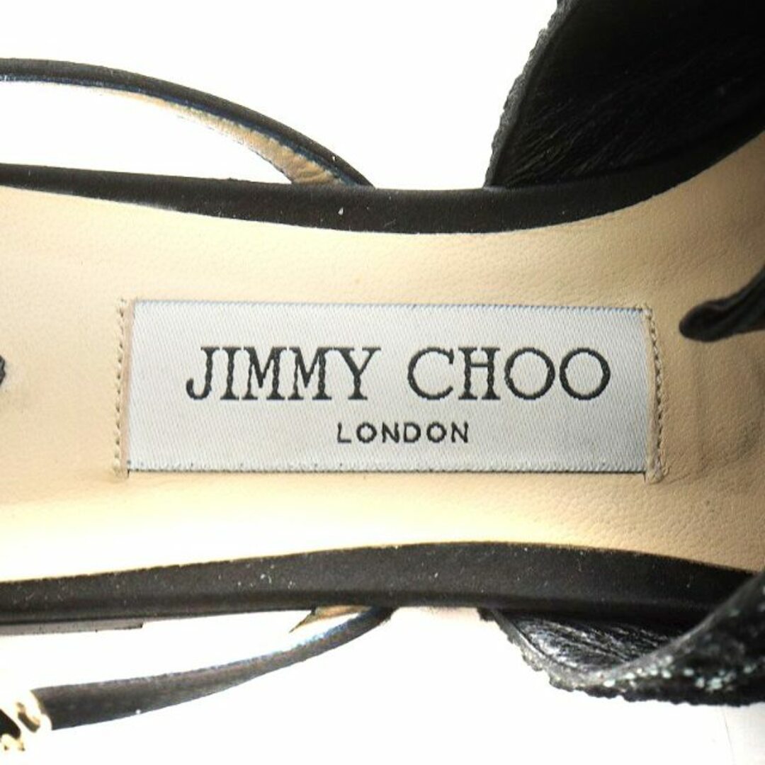 JIMMY CHOO(ジミーチュウ)のジミーチュウ ミュール ストラップ 36 23.0cm 黒 レディースの靴/シューズ(ミュール)の商品写真