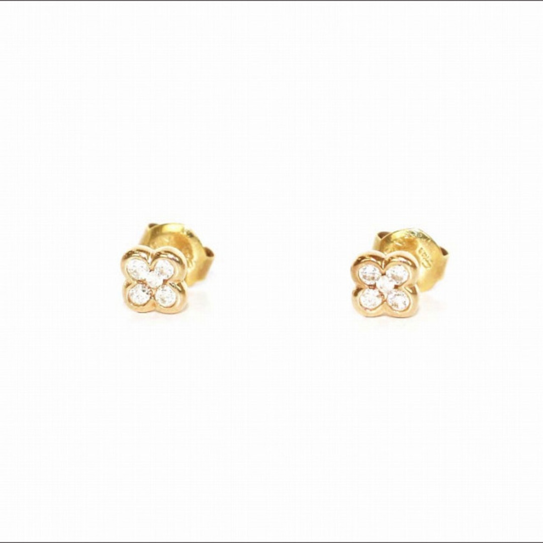 スタージュエリー フラワーダイヤモンドピアス 0.09ct K18 ゴールド レディースのアクセサリー(ピアス)の商品写真