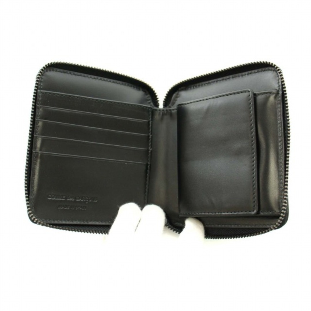 COMME des GARCONS(コムデギャルソン)のCOMMEdesGARCONS 財布 二つ折り 小銭入れ ラウンドファスナー 黒 メンズのファッション小物(折り財布)の商品写真