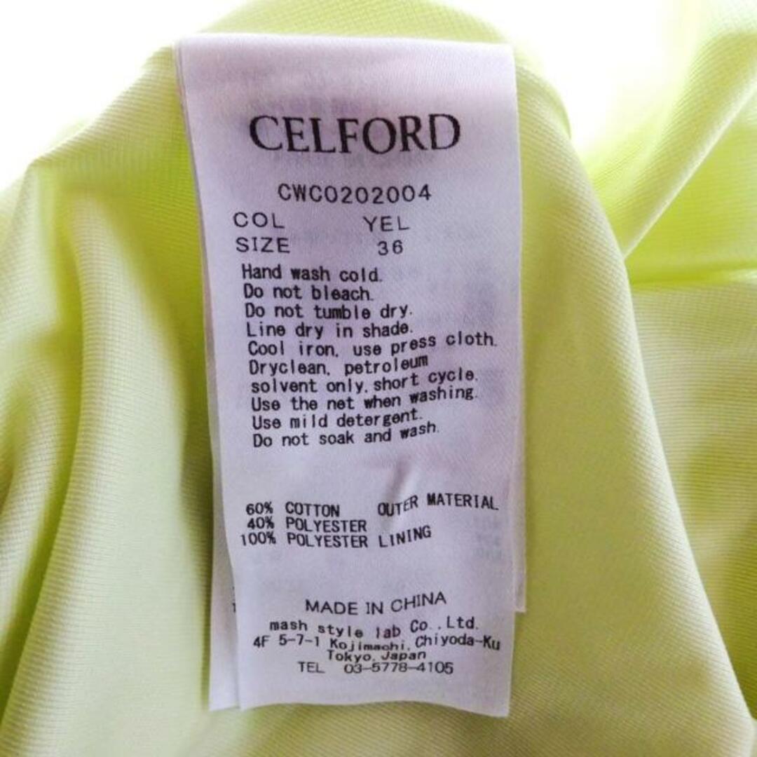 CELFORD(セルフォード)のCELFORD(セルフォード) ワンピース サイズ36 S レディース美品  - ライトイエロー 半袖/ロング レディースのワンピース(その他)の商品写真