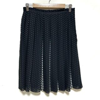 ランバンコレクション(LANVIN COLLECTION)のLANVIN COLLECTION(ランバンコレクション) ロングスカート サイズ40 M レディース - 黒×アイボリー ドット柄(ロングスカート)