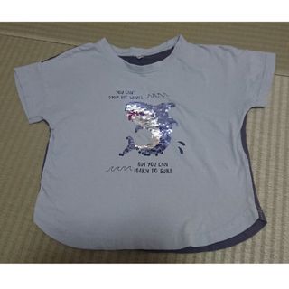 サメ スパンコールTシャツ 110cm(Tシャツ/カットソー)