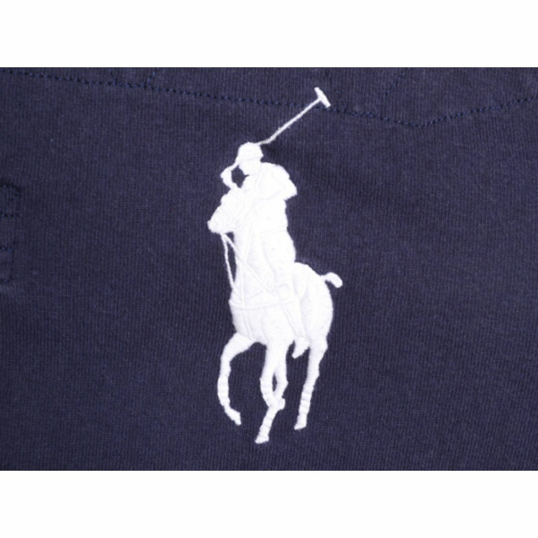 Ralph Lauren(ラルフローレン)のビッグポニー ポロ ラルフローレン 長袖 ラガーシャツ メンズ L / 古着 長袖シャツ ラグビーシャツ ヘビーウェイト ナンバリング ネイビー メンズのトップス(シャツ)の商品写真