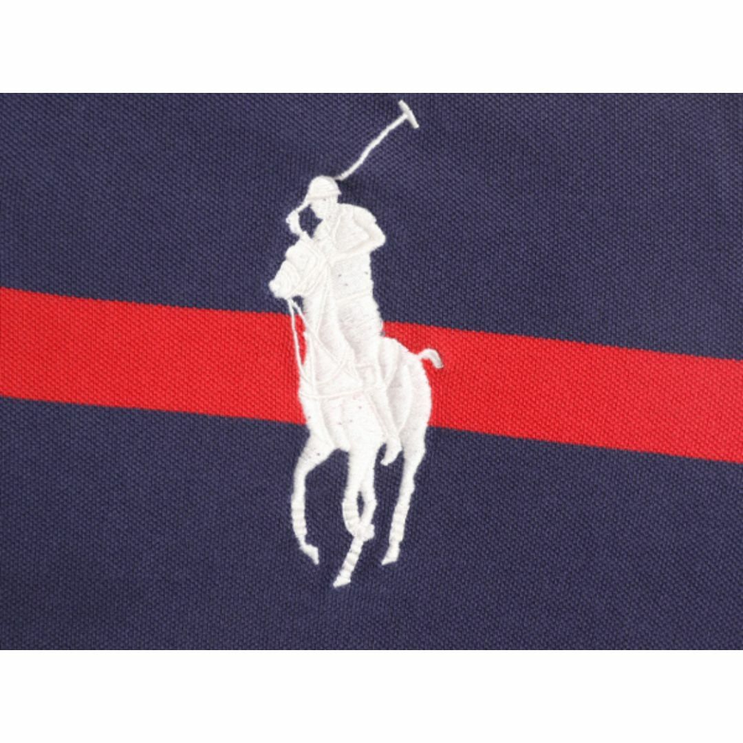 Ralph Lauren(ラルフローレン)のビックポニー ポロ ラルフローレン ボーダー 鹿の子 半袖 ポロシャツ メンズ XXL / 半袖シャツ ラガーシャツ タイプ ラグビー 大きいサイズ メンズのトップス(シャツ)の商品写真