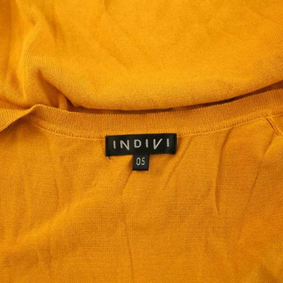 INDIVI(インディヴィ)のインディヴィ ニットカーディガン 長袖 クルーネック 薄手 05 XXS 黄色 レディースのトップス(カーディガン)の商品写真